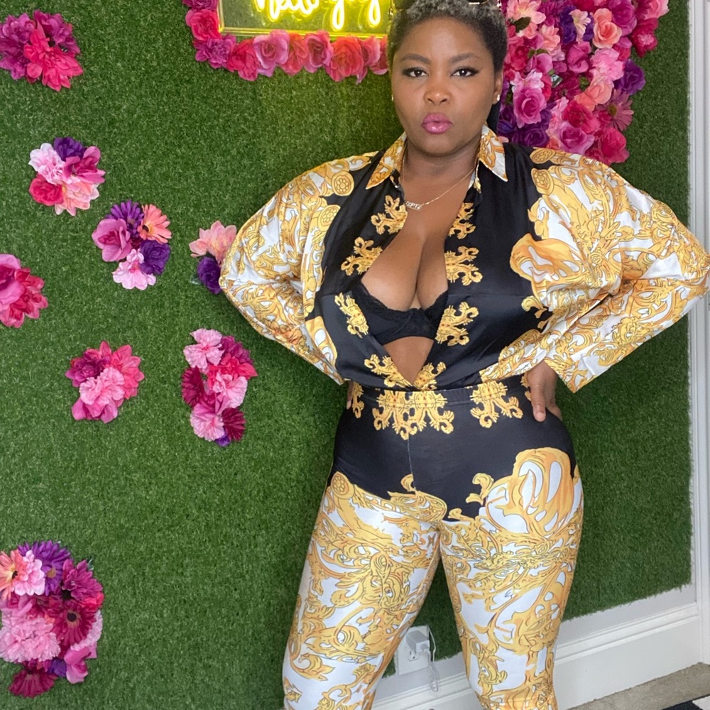 FAUXSACE- Versace Inspired 2 Piece Set